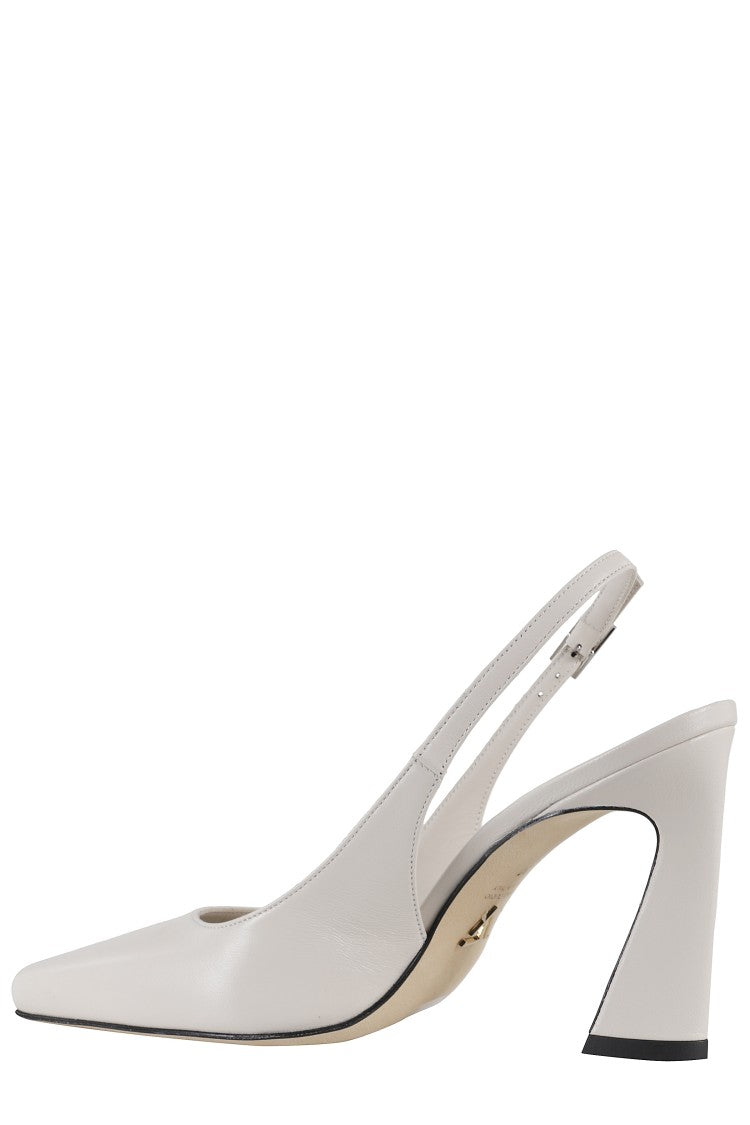 Giampaolo Viozzi Pointed Toe Nappa Leather Slingback Shoes