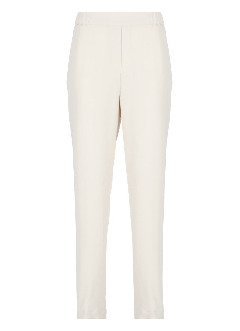 Antonelli Ivory Silk Pants