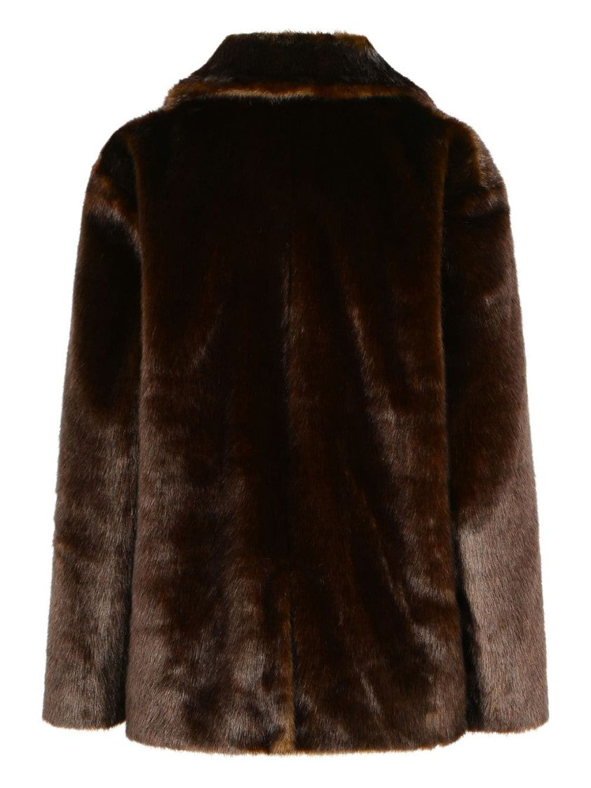 Stand Studio Mid-Length Plush Faux Fur Jacket