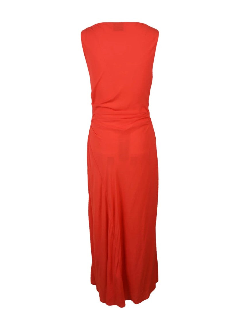 Mo5ch1no Jeans Jeans Long Flared Dress Viscose - Red