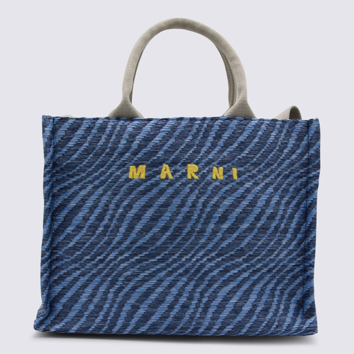 Marni Blue Patterned Tote Bag