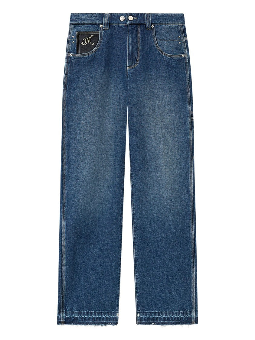 Isabel Marant Blue Jeyda Wide-Leg Denim Pants