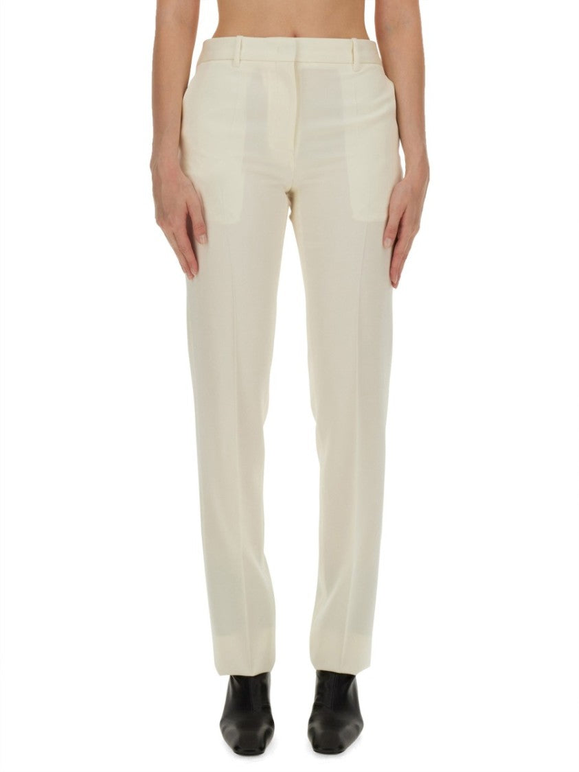 Jil Sander Tailored Wool Pants With Classic Waistband