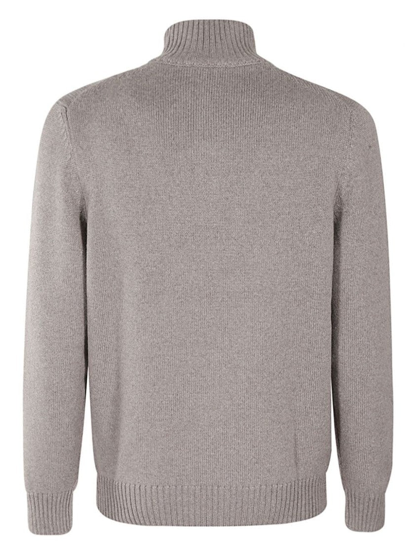 Fay Beige High Neck Sweater