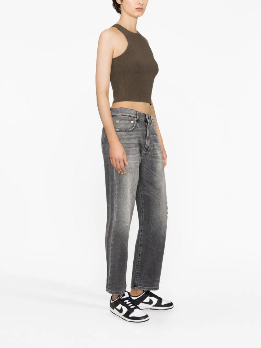 R13 Cropped Boyfriend Jeans