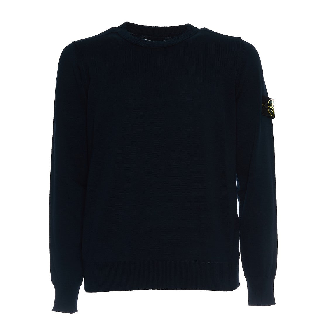 Stone Island Organic Cotton Crew Neck Sweater With Iconic Badge