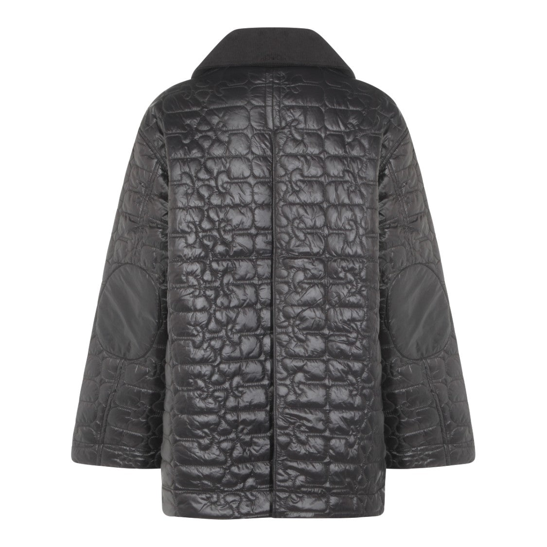 Ganni Brown Quilted Corduroy Collar Down Jacket
