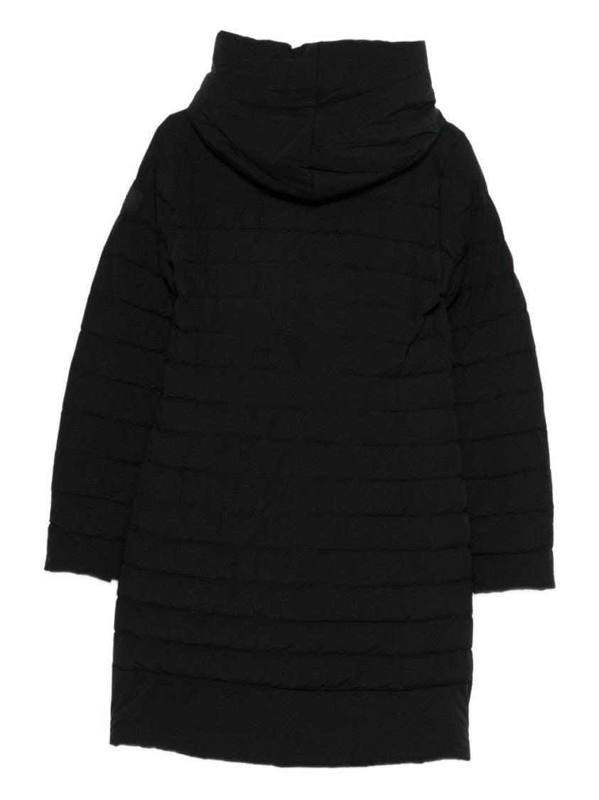 Peuterey Tailored Minimalist Black Parka With Quilted Design