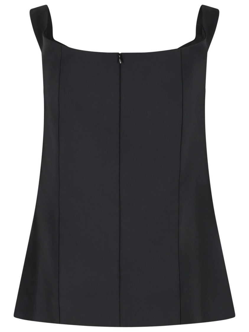 Róhe Black Viscose Top