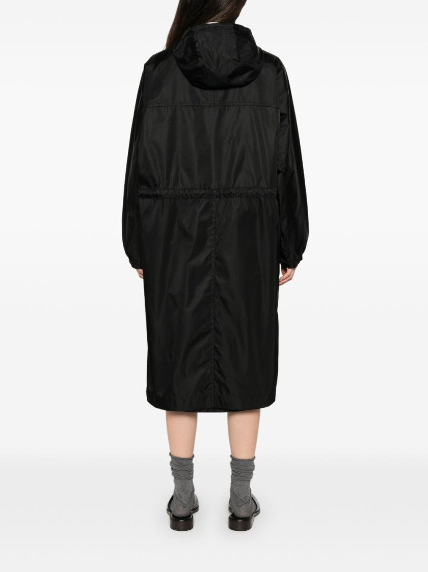 Prada Black Hooded Relaxed Flap Jacket