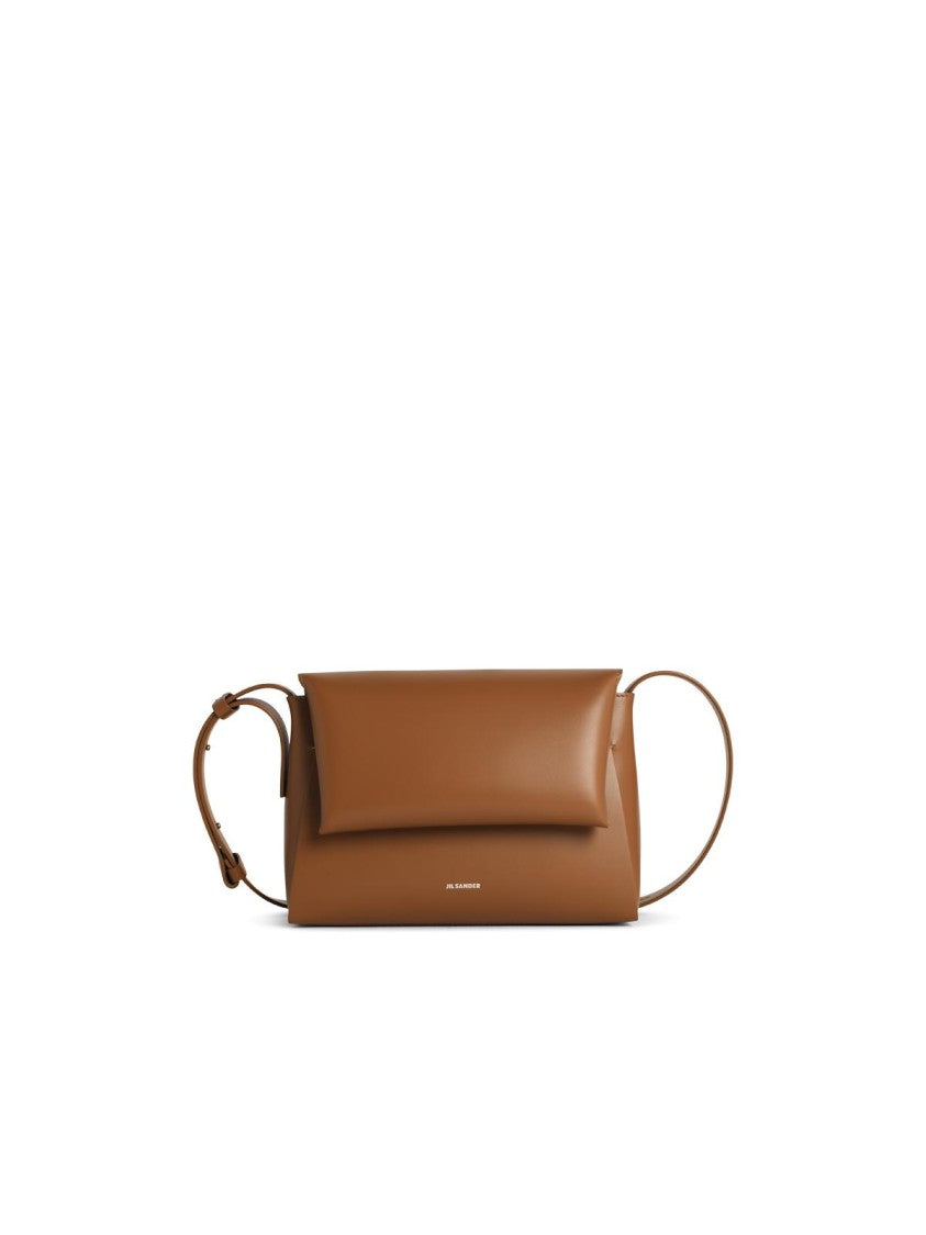 Jil Sander 'Messenger' Brown Leather Crossbody Bag