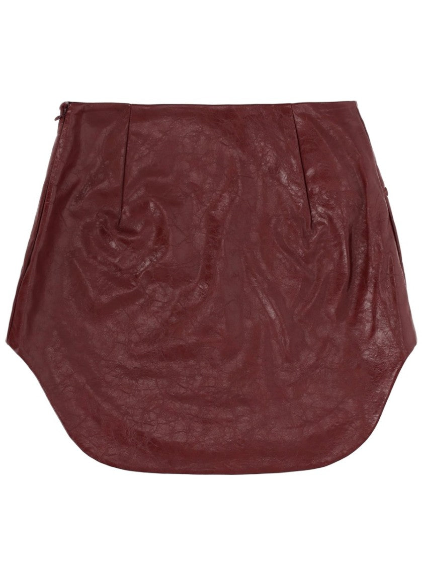 Diesel Neutrals O-Hara Curved Hem Viscose Miniskirt