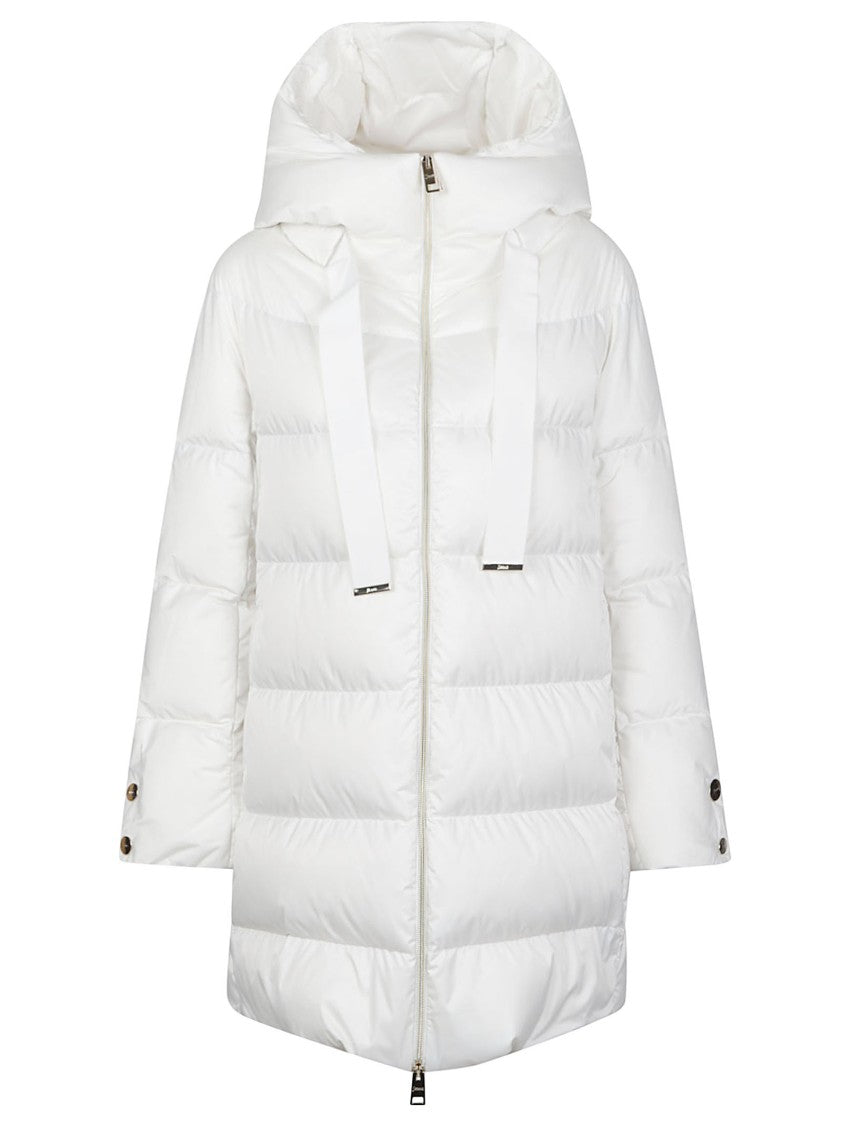 Herno A-Sahape Hooded Drawstring Polyester Down Jacket