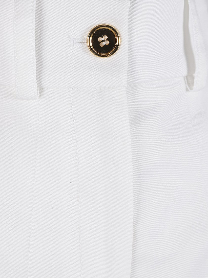 Patou Tailored White Shorts With High Waist