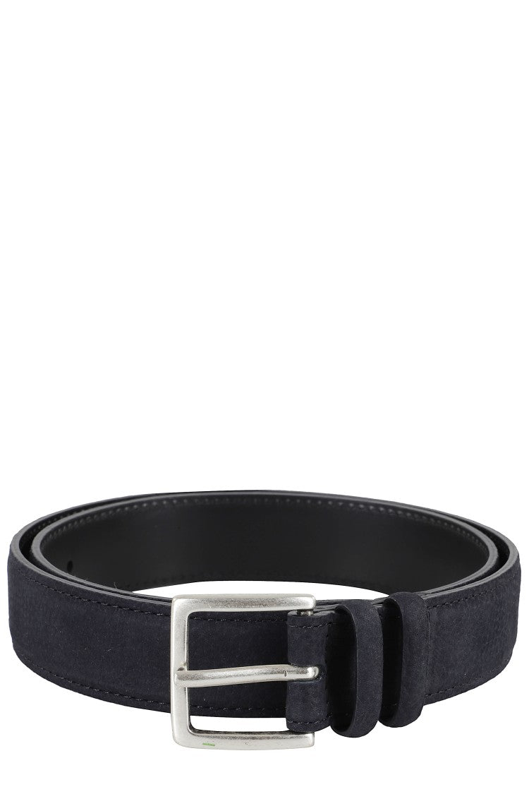 Orciani Nabucco Suede Belt With Classic Metal Buckle