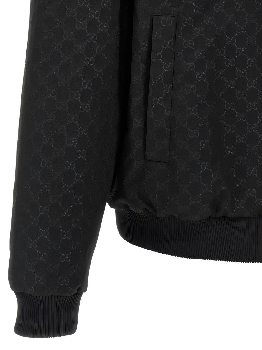 Gucci Monogram Patterned High-Collar Jacket