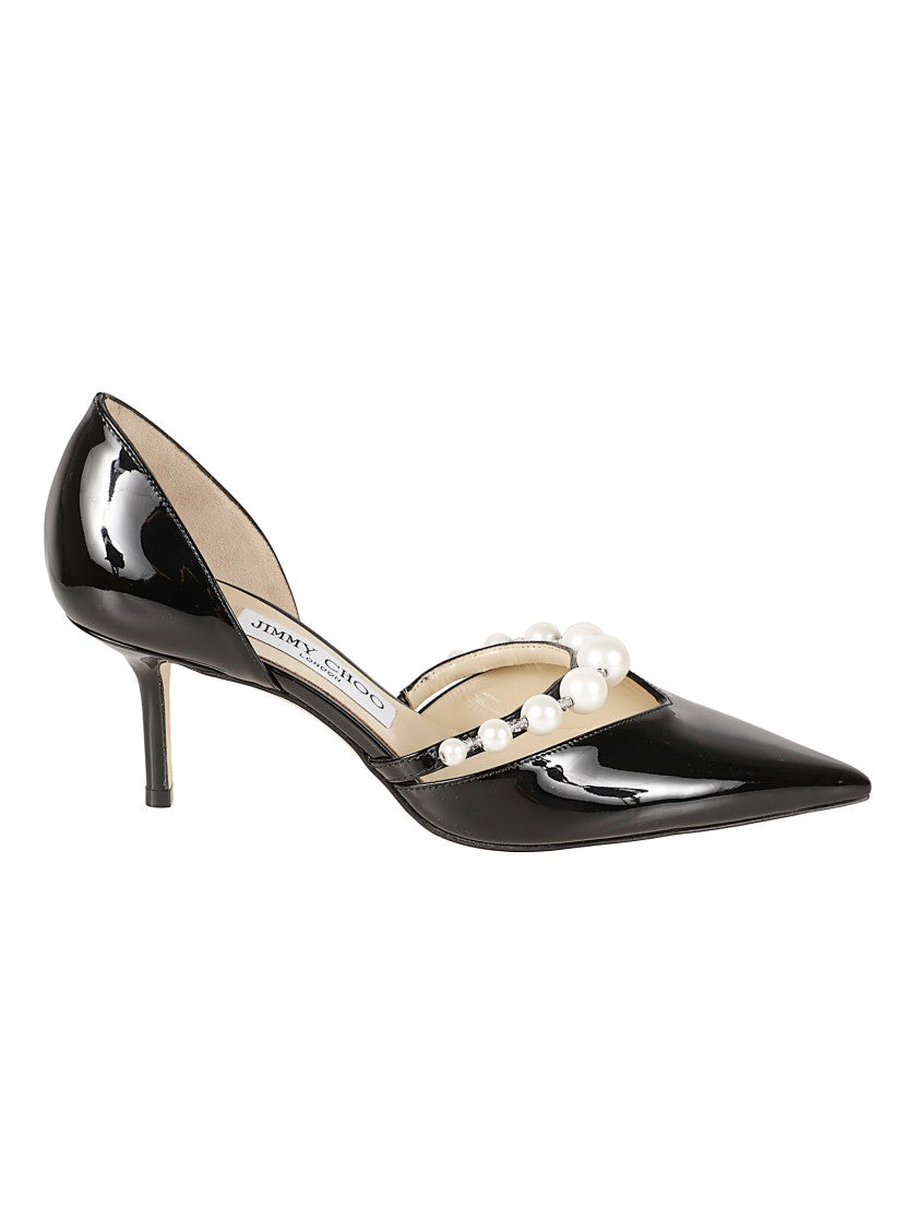 Jimmy Choo Pointed-Toe Stiletto Pump With Pearl Embellishments