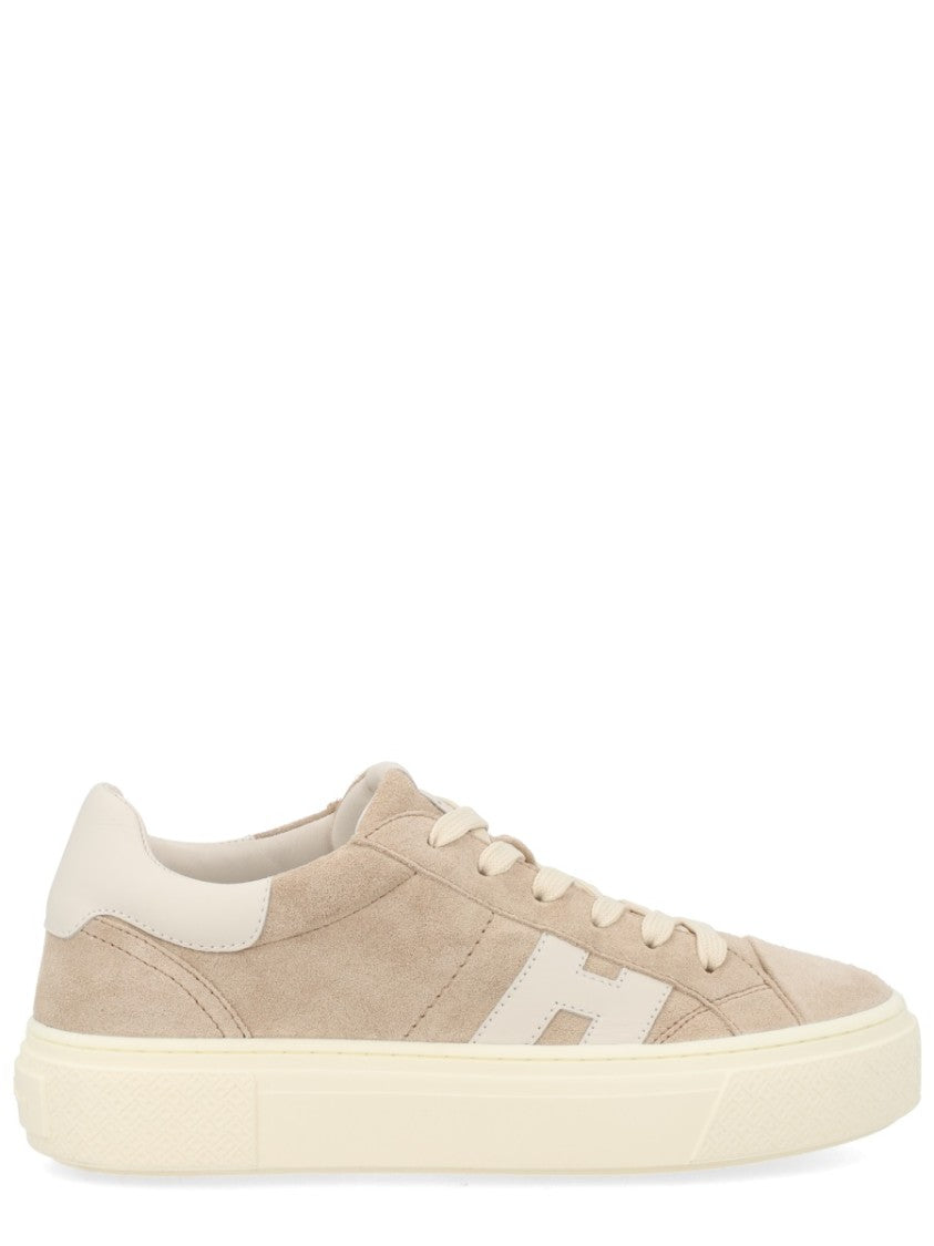 Hogan Grey Crosswind Calfskin Suede Sneakers