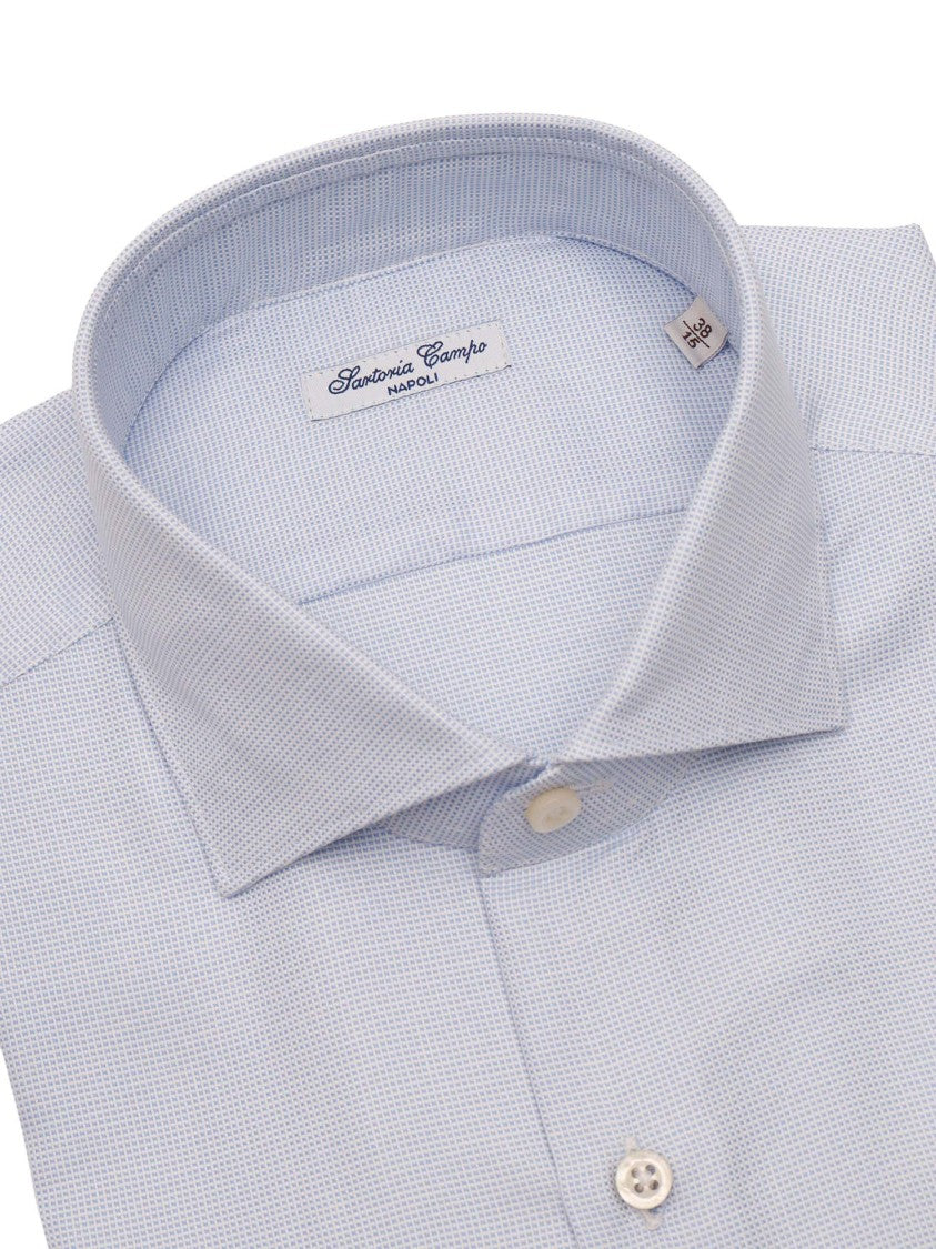 Sartoria Del Campo-Sonrisa Micro Patterned Dress Casual Shirt