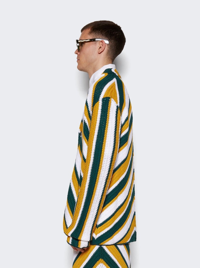 Marni Chevron Crochet Cardigan