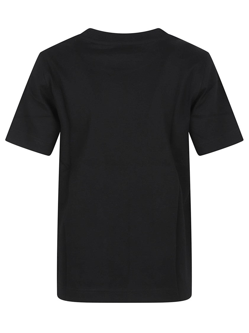 Burberry Floral-Graphic Black T-Shirt With Delicate Accents
