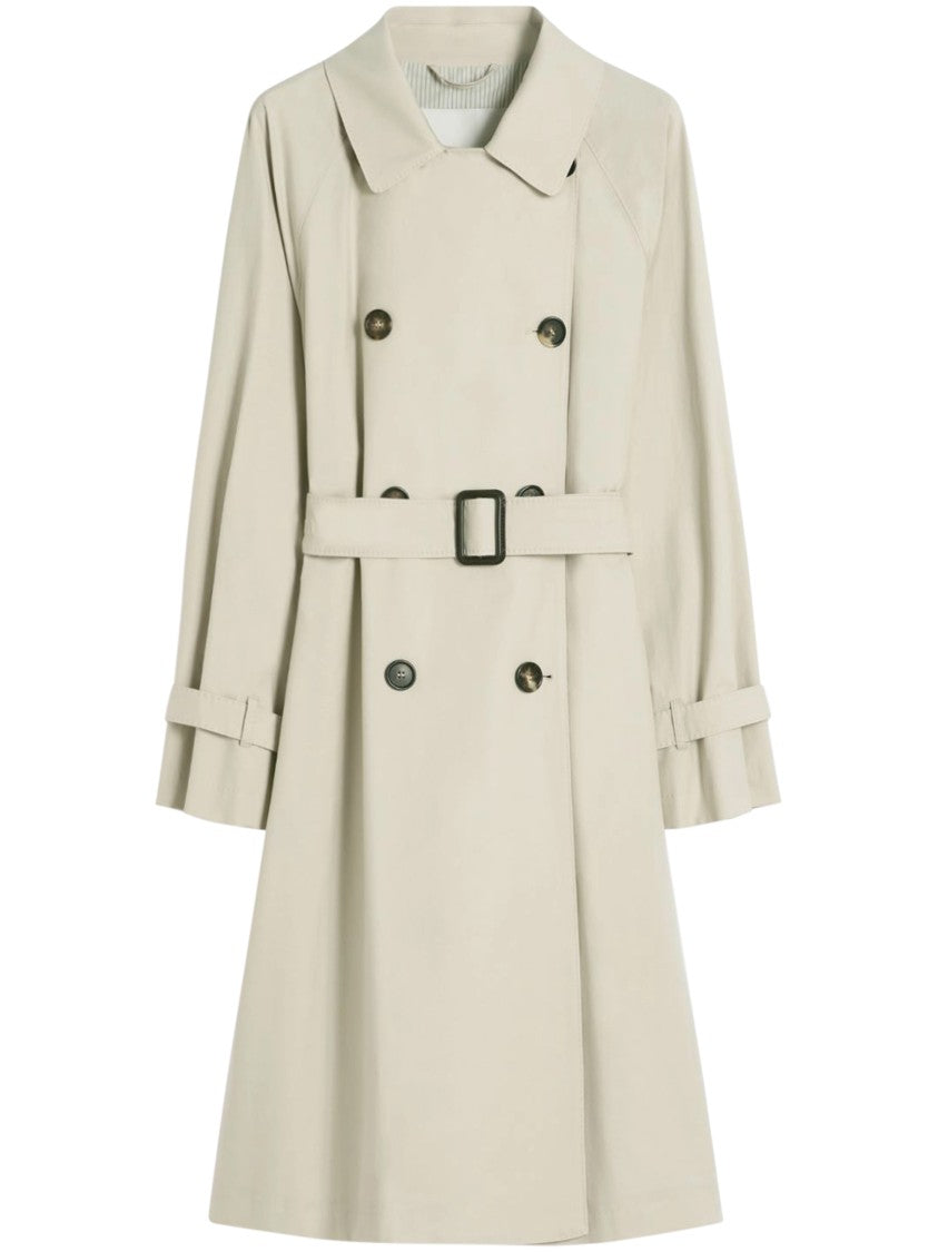 Max Mara Double-Breasted Trench Coat With Belted Waist