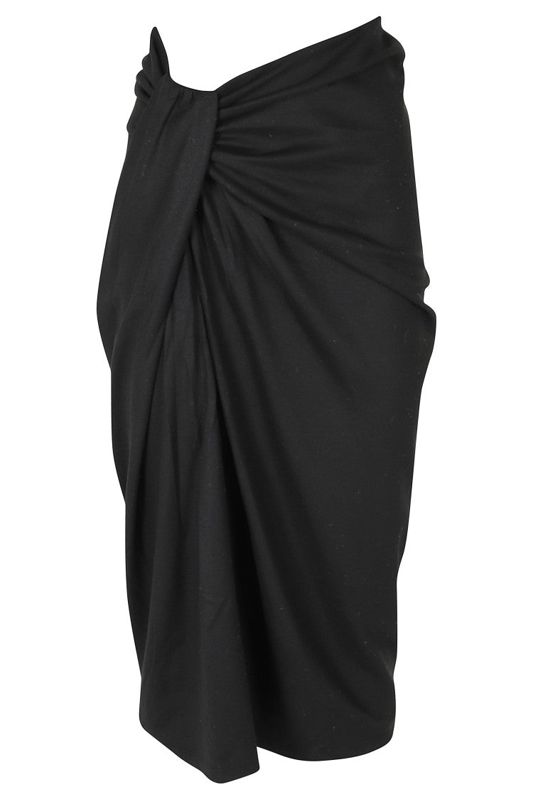 Isabel Marant Étoile Black Jeldia Gc Gathered Viscose-Blend Midi Skirt