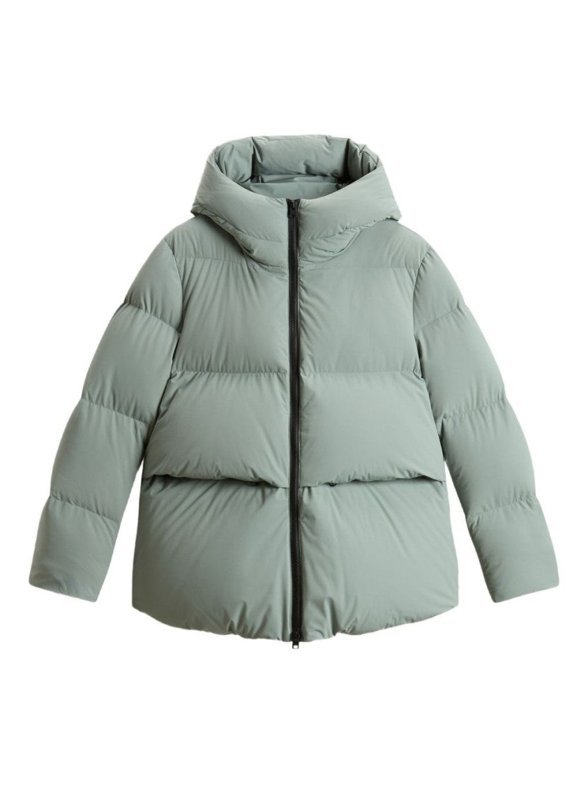 Woolrich High-Collar Puffer Jacket With Horizontal Quilting