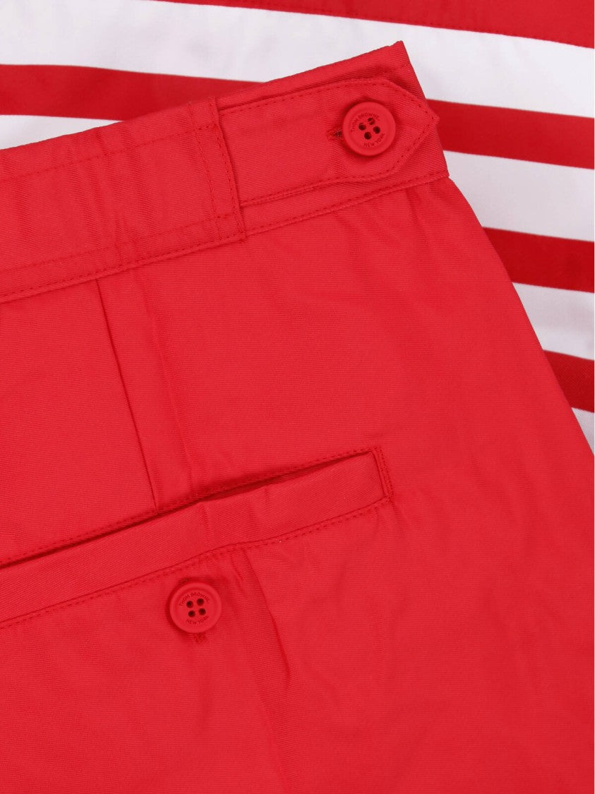Thom Browne Red 4-Bar Fabric Shorts