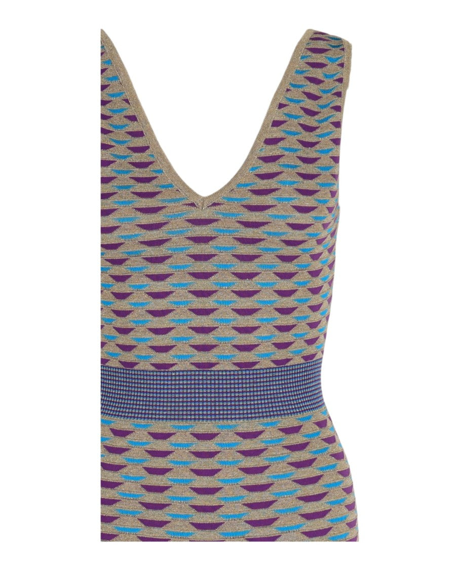 M Missoni Patterned Lamé Midi Dress