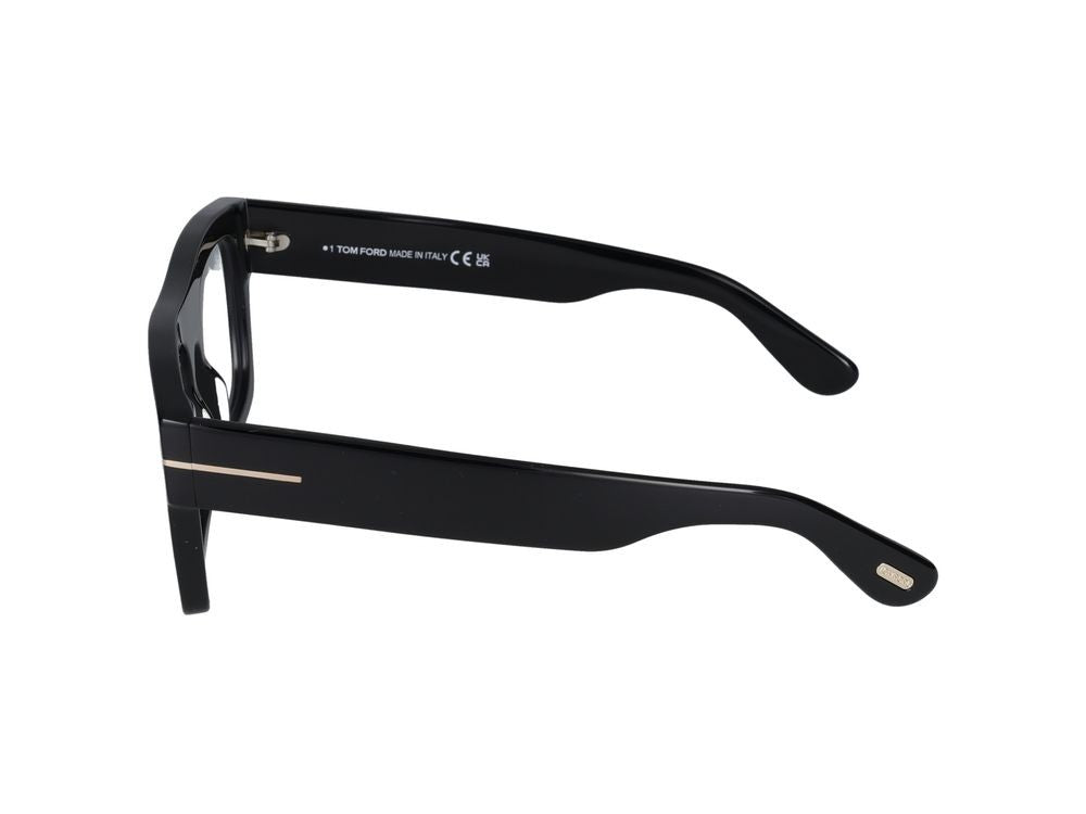 Tom Ford Black Oversized Square Eyeglasses