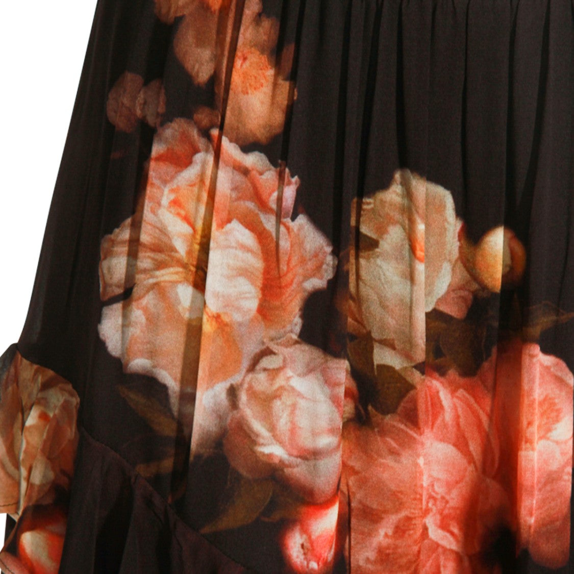 Zimmermann High Waisted Ruffled Skirt With Asymmetric Hem