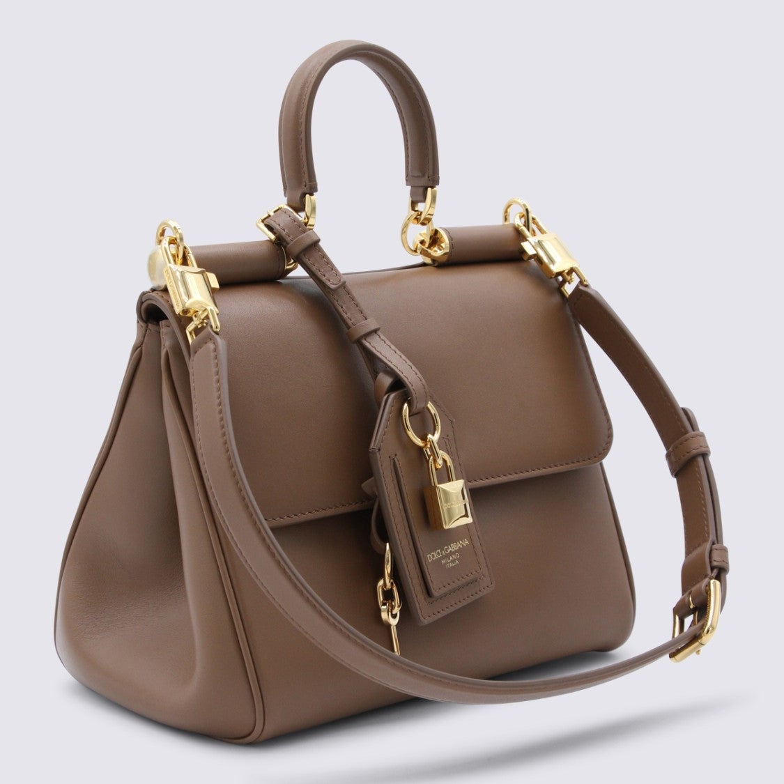 Dolce & Gabbana Brown My Sicily Top Handle Bag