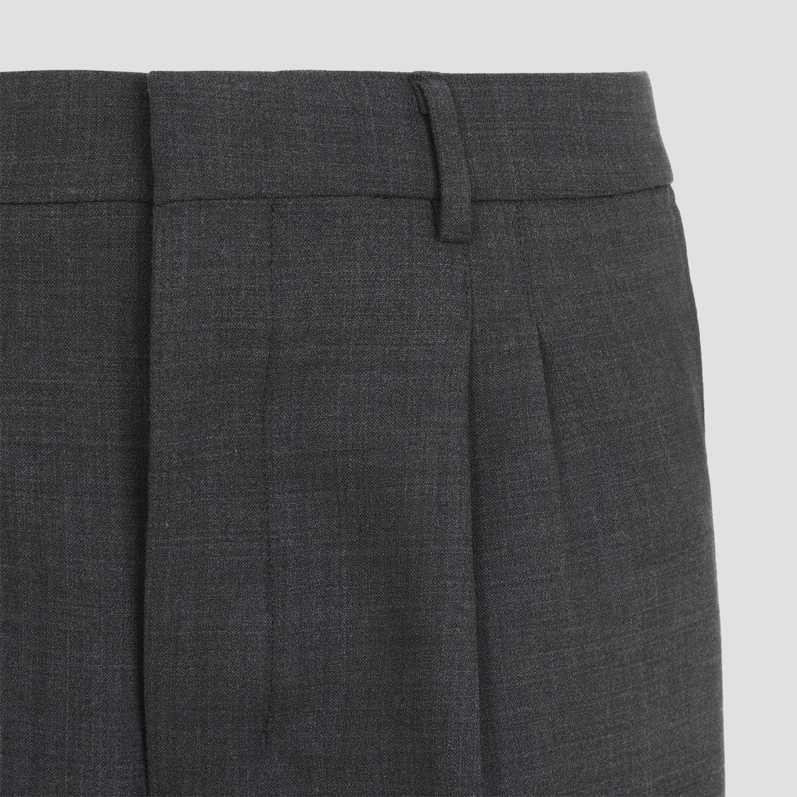 Ami Tailored Grey Trousers With Pleated Front