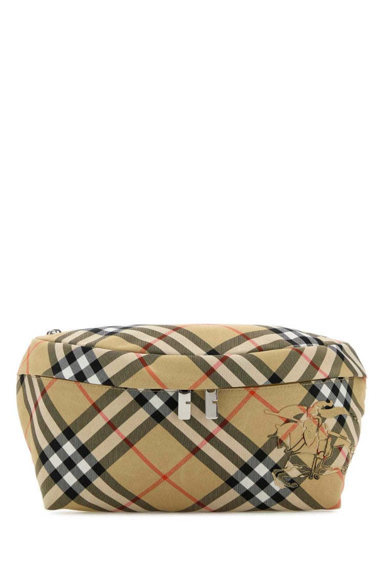 Burberry Embroidered Fabric Check Belt Bag
