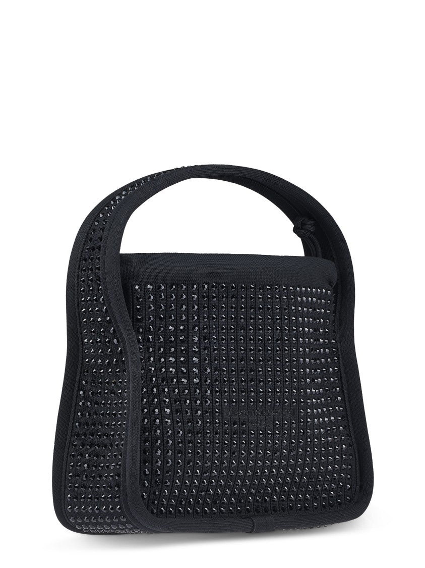Alexander Wang Compact Textured Black Bag With Metallic Studs