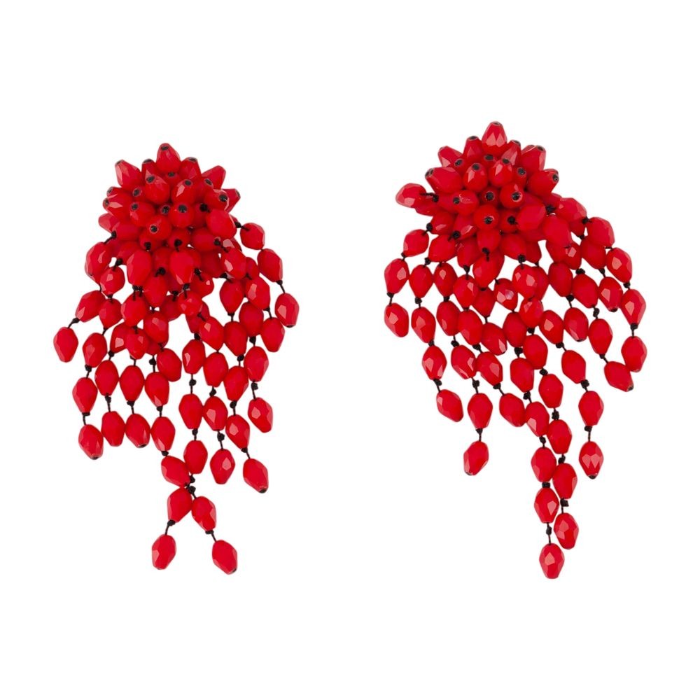 Isabel Marant Clip Ga Earrings - Metal - Red
