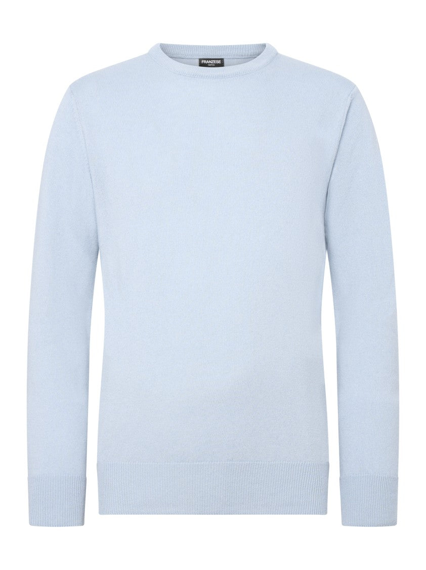 Franzese Collection Clear Blue 3-Ply Cashmere Sweater