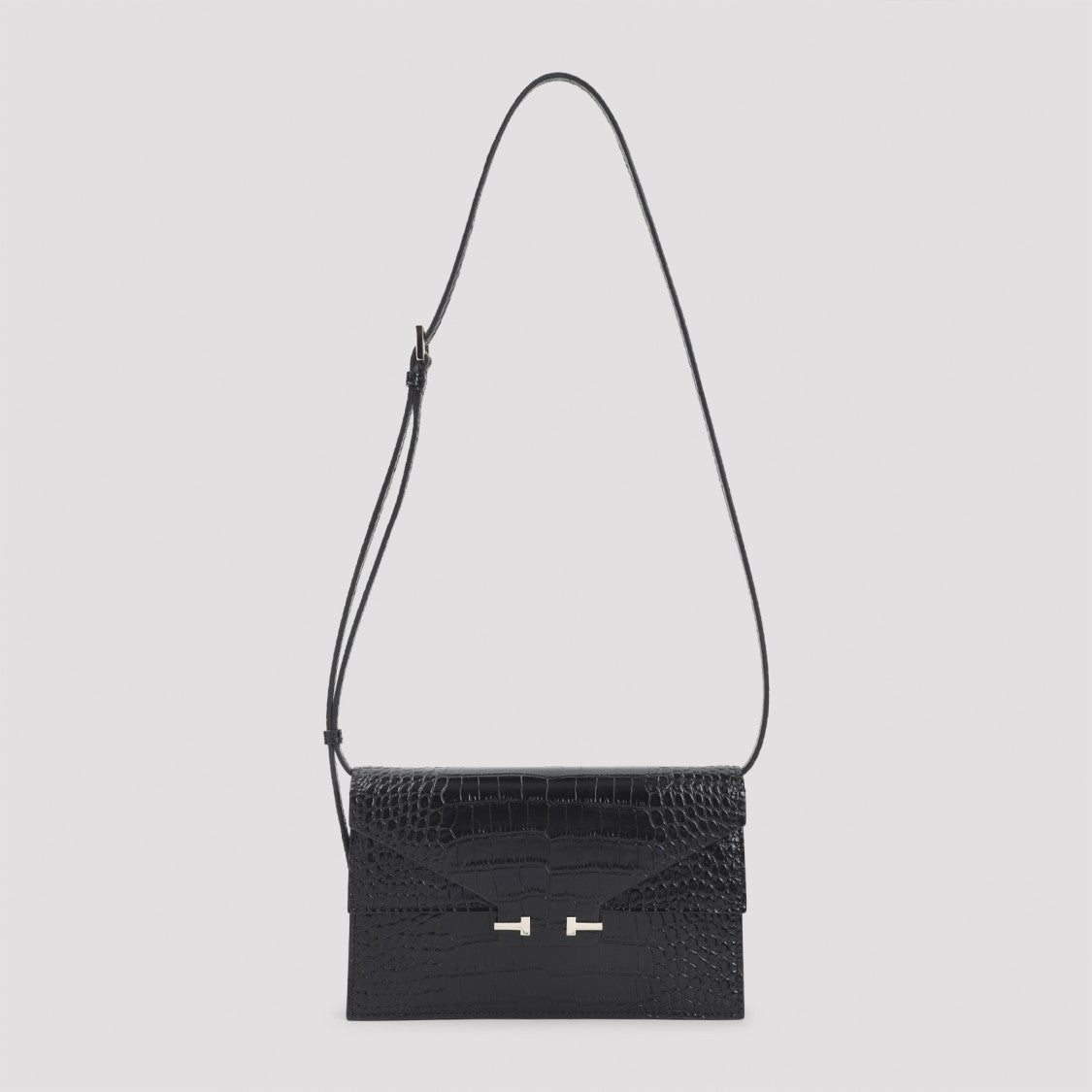 Tom Ford Textured Black Calf Leather Shoulder Bag