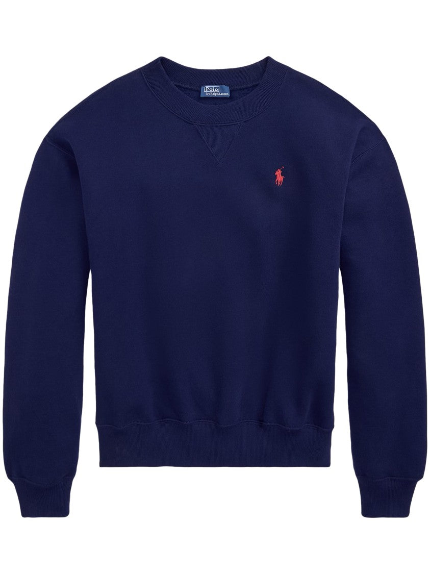 Polo Ralph Lauren Relaxed Fit Crew Neck Sweater With Embroidered Logo