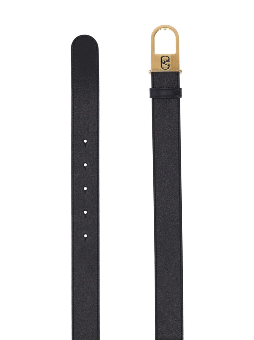 Valentino Garavani Vlogo Signature Belt – Black