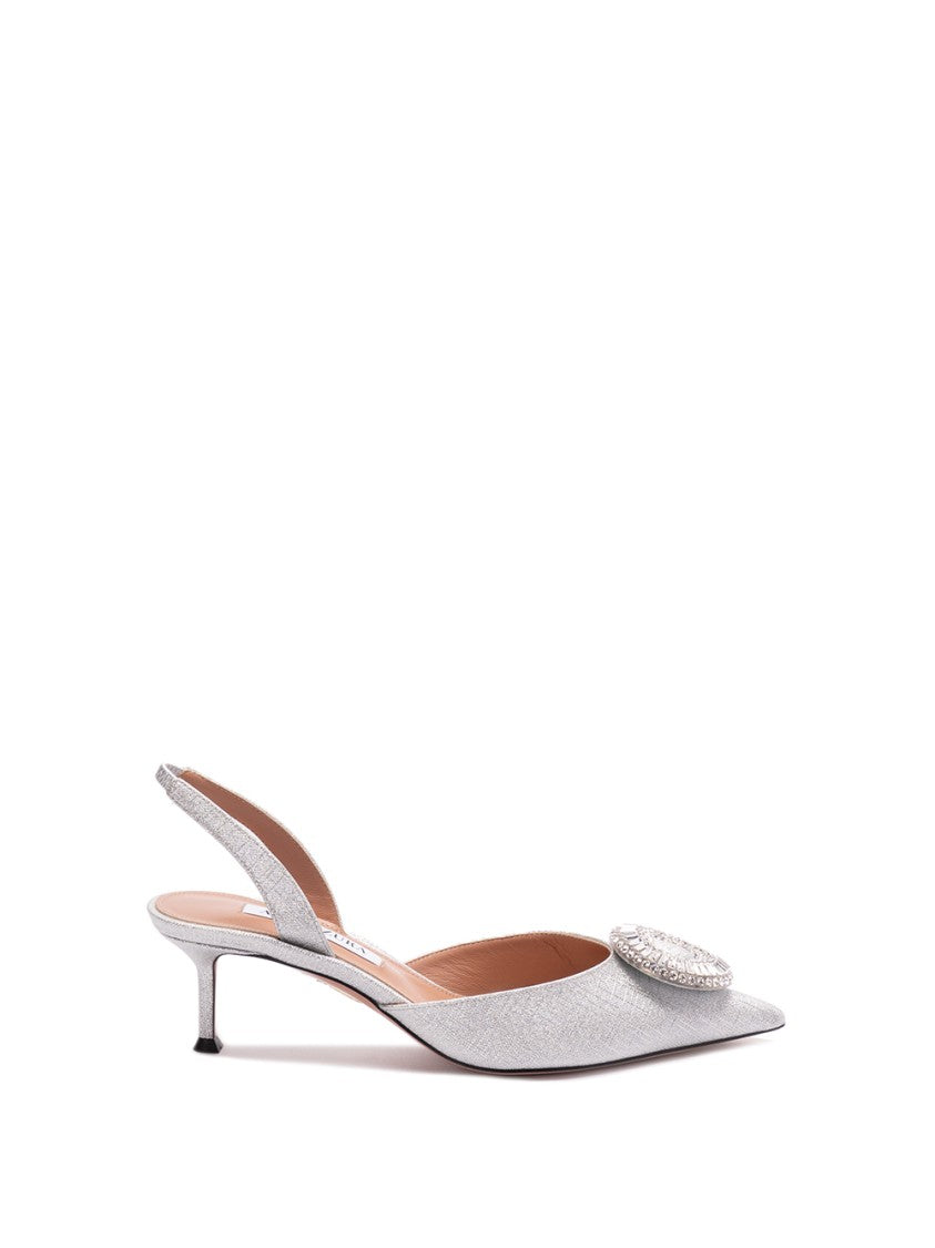 Aquazzura `Crystal Hoop Sling 50`
