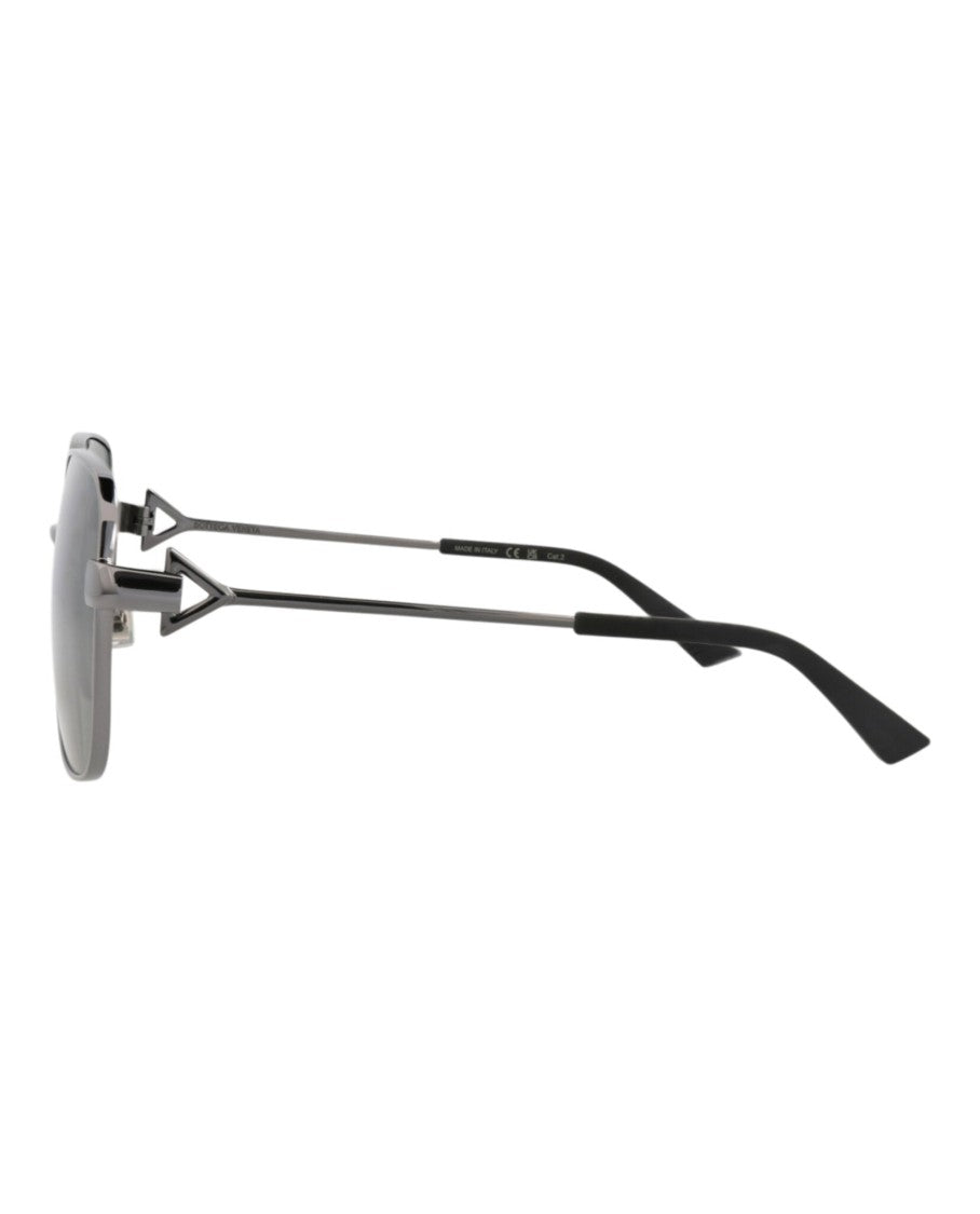 Bottega Veneta Square-Frame Metal Sunglasses