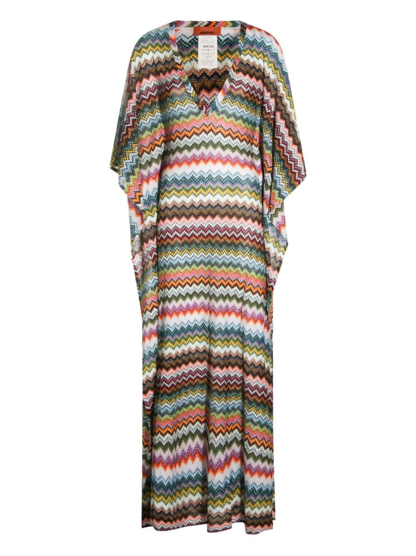Missoni Cotton Blend V-Neck Kimono Dress
