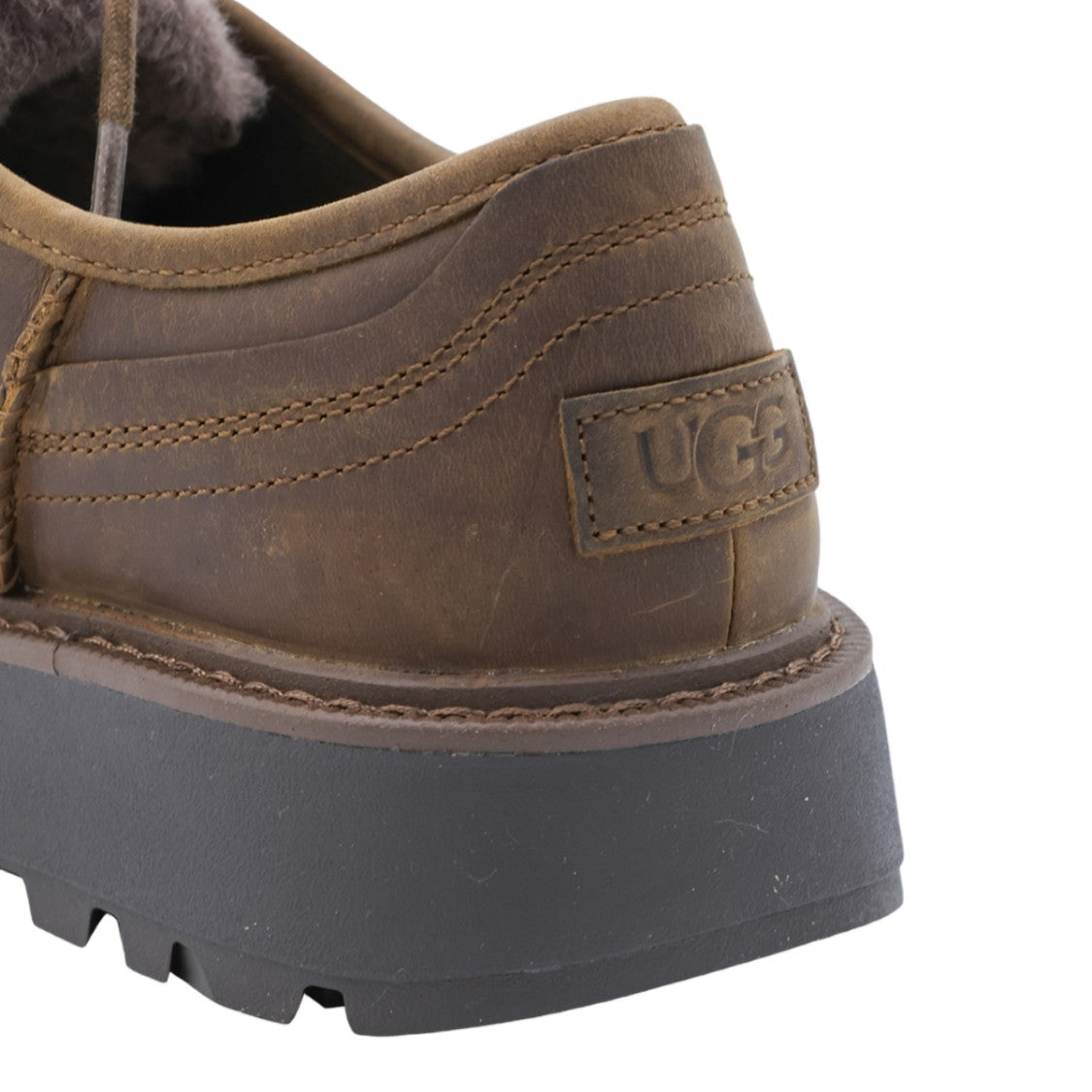 Ugg Brown Distressed Leather Moccasin Loafers