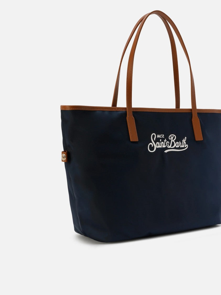Mc2 Saint Barth Spacious Foldable Tote Bag With Contrasting Handles