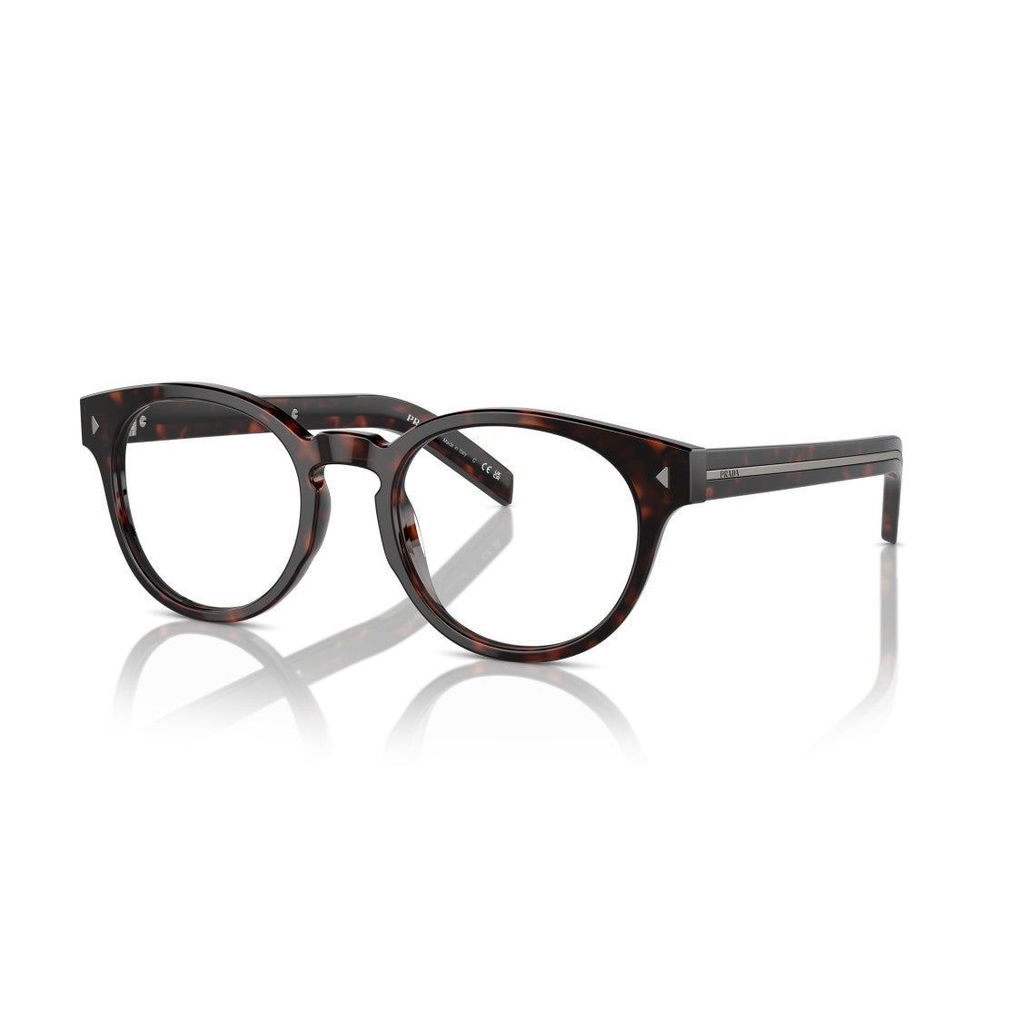 Prada 0Pr A14v Round Tortoiseshell Acetate Eyeglasses