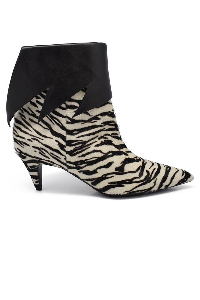 Saint Laurent Zebra Print Foal Ankle Boots