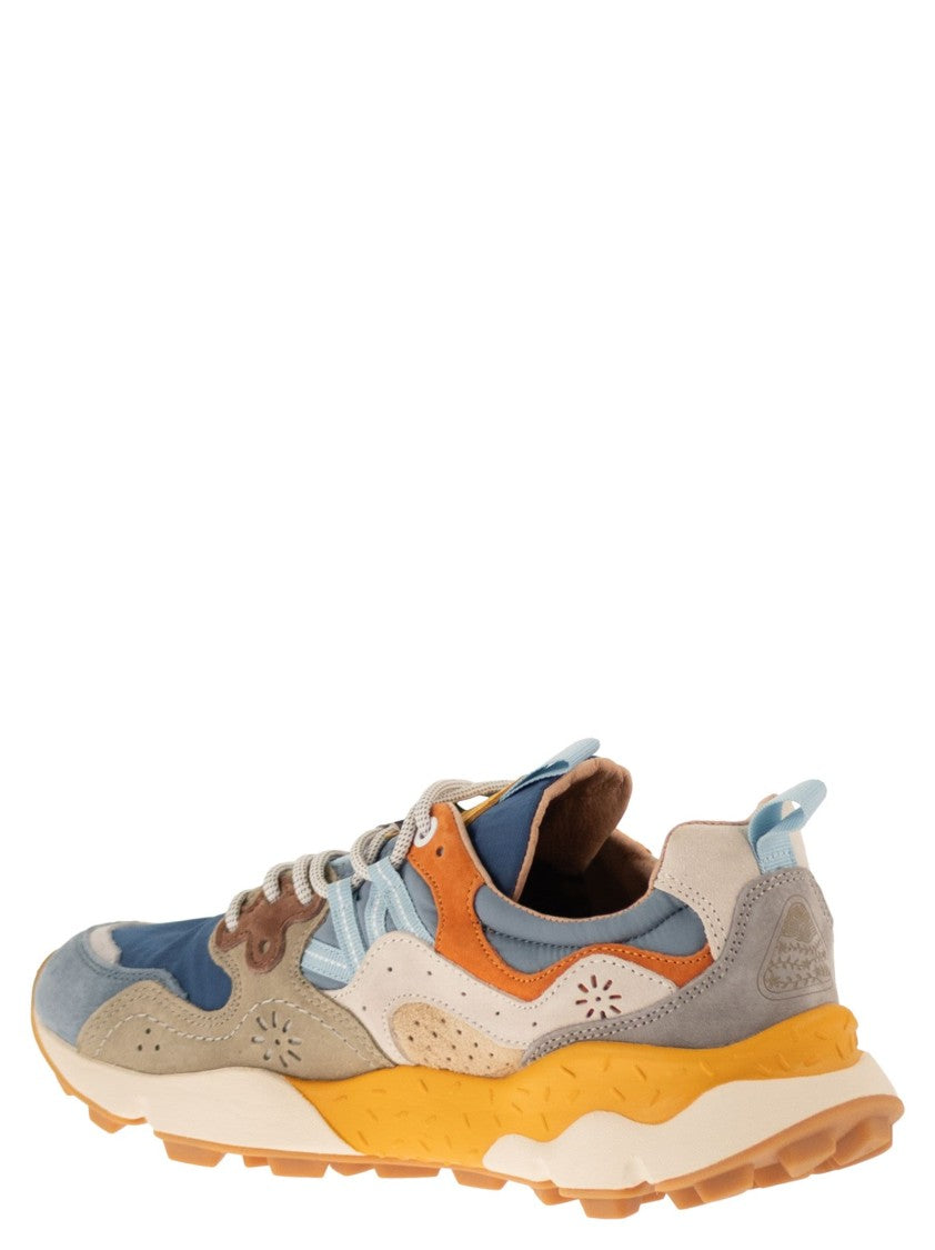 Flower Mountain Yamano 3 - Sneakers In Suede And Technical Fabric