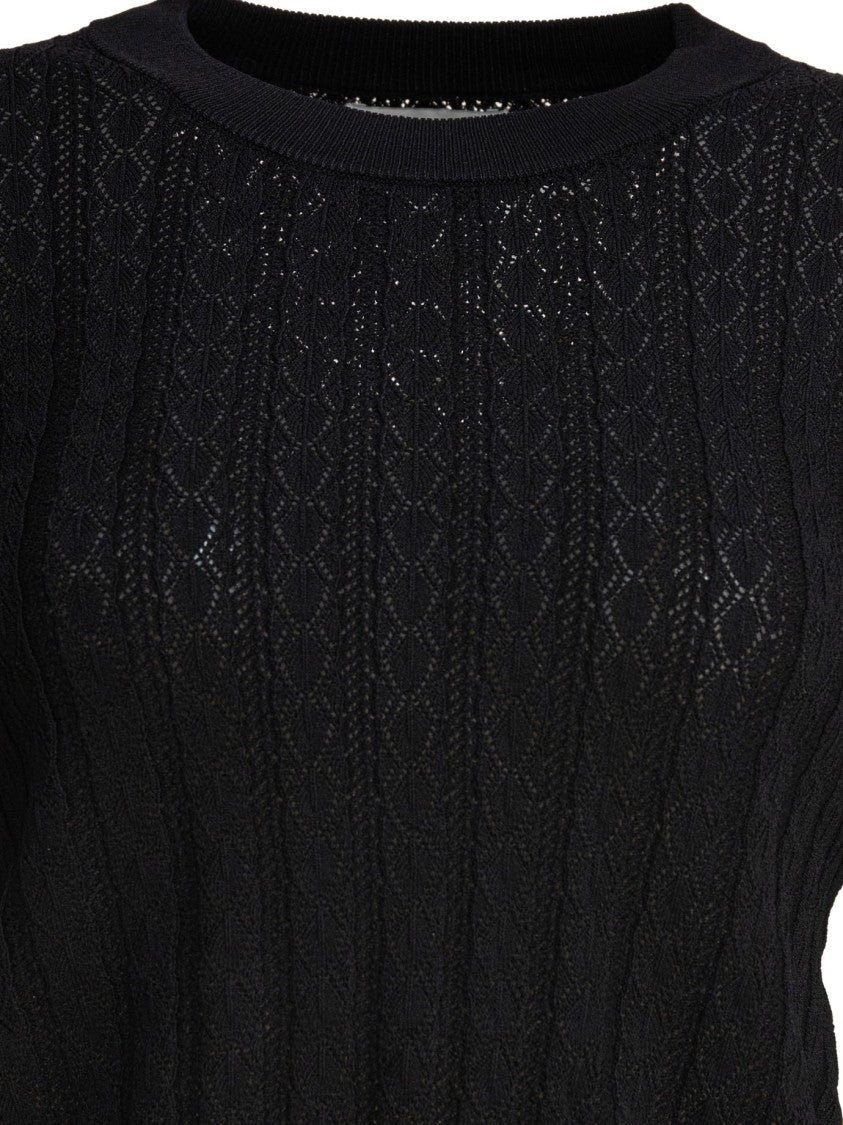 Loulou Studio Cable Knit Sweater In Soft Black Blend